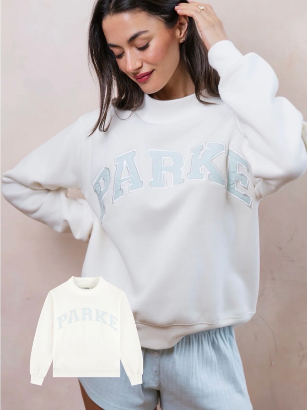 PARKE Bridal Varsity Mockneck in HONEYMOON